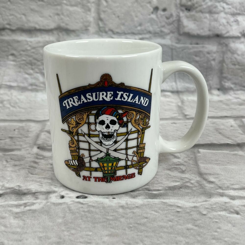 Treasure Island At The Mirage Jolly Roger Pirate Coffee Mug Las Vegas Skull Cup